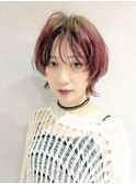 着物ヘア/ダークアッシュ/ミディアムレイヤーカット/天王町NH129
