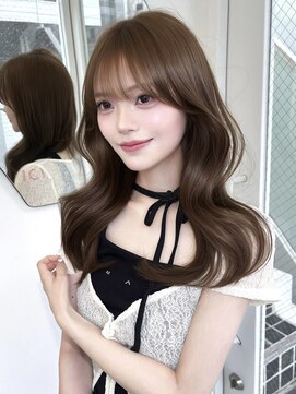 アイシー 表参道(ICY) 顔周りカット/透明感オリーブベージュ