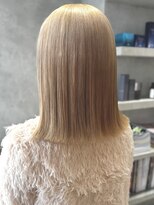 シベル(sibell)&nbsp;＊ブリーチWカラーダブルカラーロングレイヤーオリーブベージュ