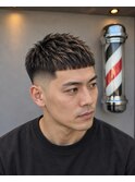 フレンチクロップ｜ローフェード｜ブラックカラー