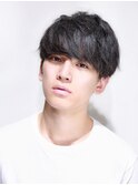 ツーブロ、ラフ無造作【ナチュラル×刈り上げマッシュ】