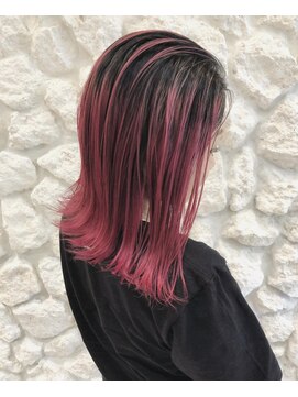 モアナ バイ ヘッドライト 駒沢大学店(Moana by HEADLIGHT) Moana駒沢大学#バレイヤージュ#チェリーレッド#学割U24