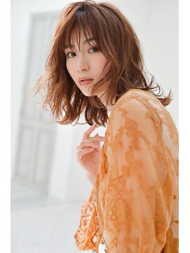 エールバイボヌール(Ere by Bonheur) オレンジベージュ♪ 大人フェミニンなエアリーミディ