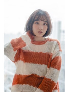 ライズ バイ レボ(RISE by REVO) 大人可愛いココアベージュグレージュカラーボブウルフ黒髪我孫子