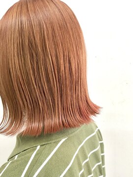 フレンズ 環状通東店(friend's) ピュアオレンジ 外はねボブ 韓国風 8