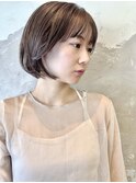 ボブ/丸みボブ/アッシュベージュ