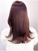 ミディアムヘア暗めカラーグランマッシュデザインカラー