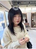 【ADORE横浜】レイヤーカット×パッツン前髪