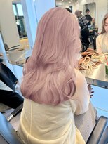 サンクプロジェクト(cinq PROJECT)&nbsp;韓国ミルクティーピンクアッシュベージュカラーロブ原宿ブリーチ