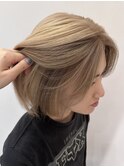 ボブ×コントラストセクションベージュ