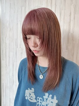 ヴァンカウンシル 松本店(VAN COUNCIL) ピンクカラーが可愛いレイヤーカット