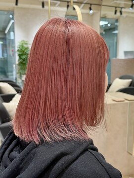 エイト ホワイト 札幌駅前店(EIGHT white) 大人可愛い！テラコッタピンクのヘルシーボブ