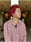 spiky short × red