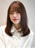 ミディアムレイヤー レイヤーカット 顔周りカット ワンカール