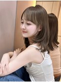 ▲前髪顔まわりボブレイヤーボブ顔まわり縮毛矯正haruhi