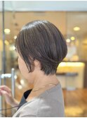 白髪ぼかし　大人のすっきり耳かけショート　