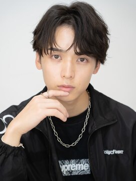 メンズ/センターパート/ニュアンスパーマ