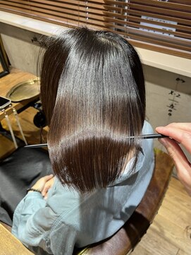 g r a i n canvas. 川崎/ショート/ボブ/髪質改善【グレイン】【5月1日~(予定)】 微還元ストレート 髪質改善 窪田