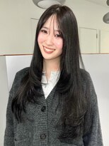 ローレンアオ(LOREN AO)&nbsp;ミルクティーブロンド/ダークブルー/デジタルパーマ/矢場町