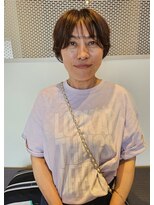 アン アイズ(ann EYES)&nbsp;ショートボブ前髪ありイメチェン20代30代40代50代水素パーマ