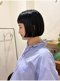 コンパクトボブ/ミニボブ/ショートバング/黒髪ボブ