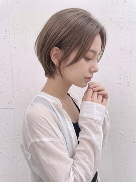 カバーヘア ブリス 北浦和(COVER HAIR bliss) 秋カラーブリーチなしセンターパートショートボブ小顔ｐ北浦和