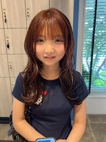 アース 郡山コスモス通り店(HAIR&MAKE EARTH)&nbsp;オレンジブラウンの韓国風くびれレイヤー