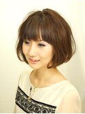 やわらかくかわいらしくかっこよくのふんわりボブ