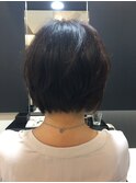 涼しげコンパクト前下がりショートボブ