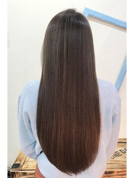 ヘアースタジオ アール(Hair Studio R) 極ツヤストレートロング×ダークベージュ