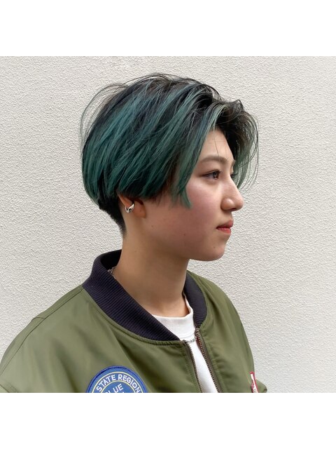 【ハンサムショート×デザインカラー】ヘアスナップ・idea YABA