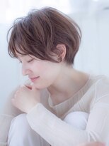アッシュ 下北沢店(Ash) くせ毛風ゆるふわパーマの丸みショートボブ