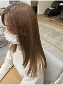 顔まわりニュアンスカット×ハイライトオンカラー