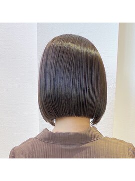 ロンドポレール 北千住(Lond polaire) 【米倉かずひさ】ミニボブ シルエット美人 ダークアッシュ