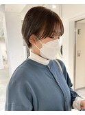 ブリーチなしハイトーン×グレーベージュ☆レイヤー×ショート