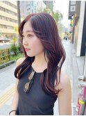 暖色でも艶感たっぷりうるツヤチェリーレッド<銀座/美髪/艶髪>
