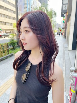 ローネス ギンザ(LONESS ginza) 暖色でも艶感たっぷりうるツヤチェリーレッド<銀座/美髪/艶髪>
