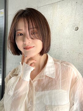 ガーデンヨコハマ(GARDEN YOKOHAMA) 切りっぱなしタッセルボブワンカール内巻きオリーブベージュ