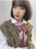 20代30代大人可愛い前髪顔周り似合わせカット大人レイヤー