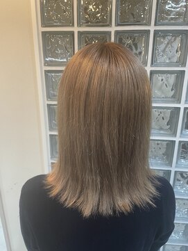 ボアップ 新居浜店(boappu) #ミルクティーベージュ#透明感カラー#ケアブリーチ