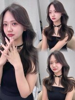 リリー(Lilley)&nbsp;マロンベージュ×小顔レイヤー×韓国風巻き×髪質改善