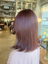 オーガニック リブ 川越(organic+live)&nbsp;30代40代ナチュラルブリーチなしピンク大人ボブ肩ライン