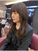 グレージュカラー重ためバング【伊藤拓哉】