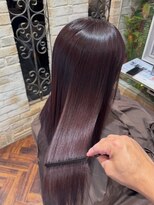 シャル 錦糸町(shalu) サラツヤロングレイヤー　ピンクブラウン