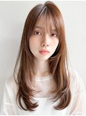 モテ髪愛されアプリコットオレンジ結べるボブくせ毛風カール