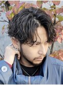 原宿緩め波巻きスパイラルパーマシャドウパーマウルフコンマヘア