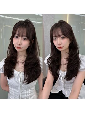 ボタン ハカタ(VOTAN hakata) レイヤーカット/ハイレイヤーカット/暗めカラー