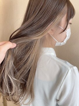 リンイチマルサン(Lin.103) ベージュ×インナーカラー