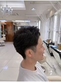 ◎ビジネス刈り上げセンターパート×毛流れパーマで好印象
