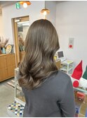 ブリーチなしダブルカラーでつくるまろやかミルクティーカラー